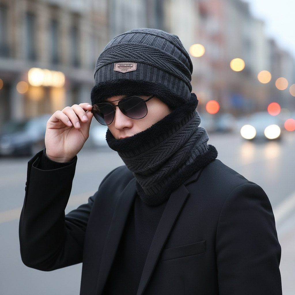 Sale Offer - 1 Warm Hat and 1 Neck Warmer Collar - 2 Items