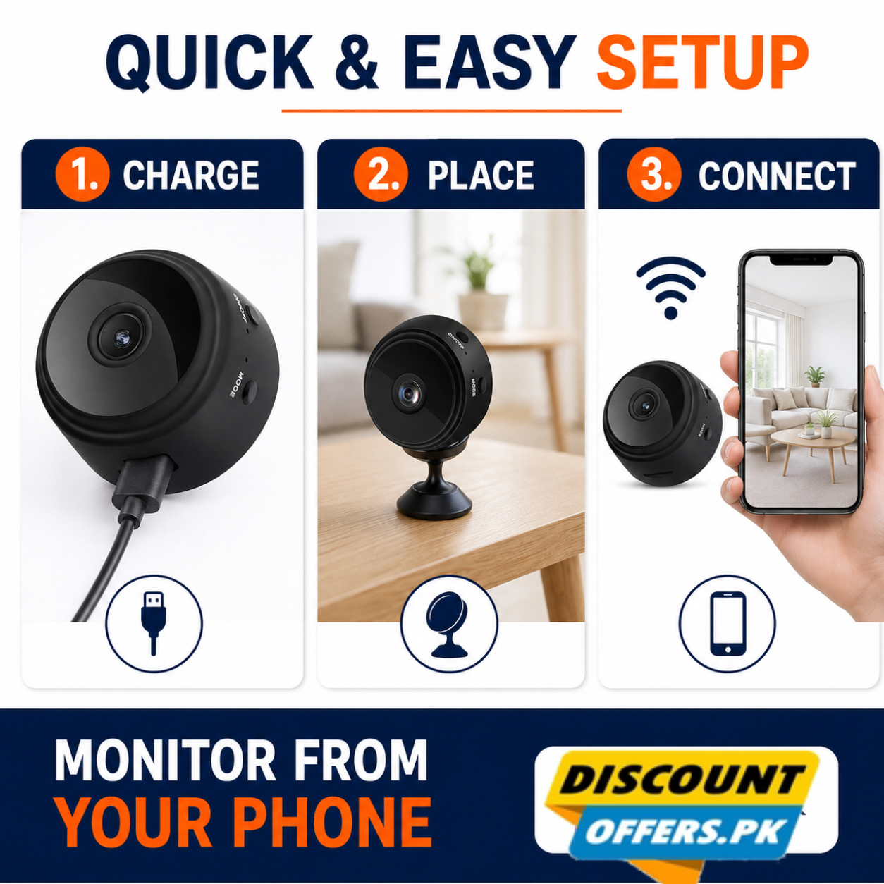 A9 Security Camera 1080P HD with Wireless monitoring