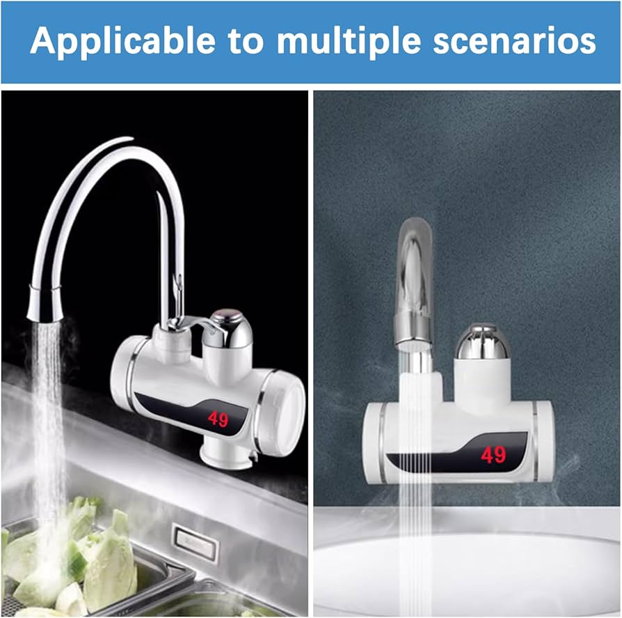 Tankless Electric Instant Tap Hot Water Heater Faucet For Kitchen Use