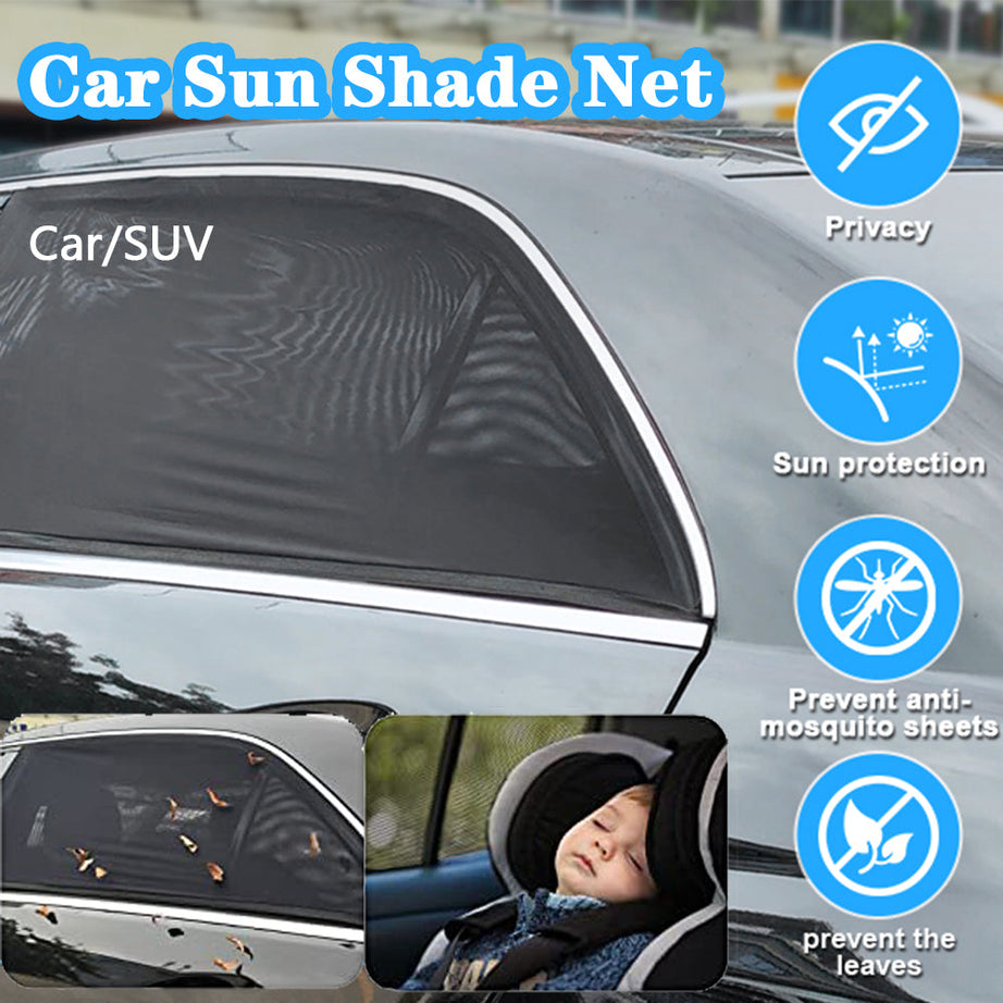 Car Sunshade Curtains Universal Side Window Shades Protection from Heat Insulation and Repellent Mosquito Mesh Net Sunshade Auto Accessories