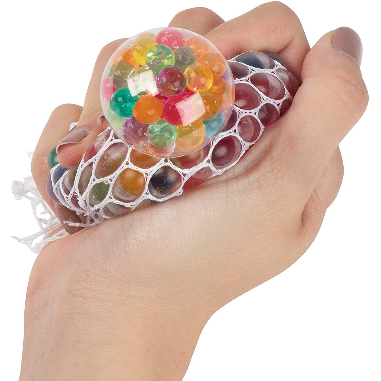 Anti Stress Squishy Mesh Rainbow Ball