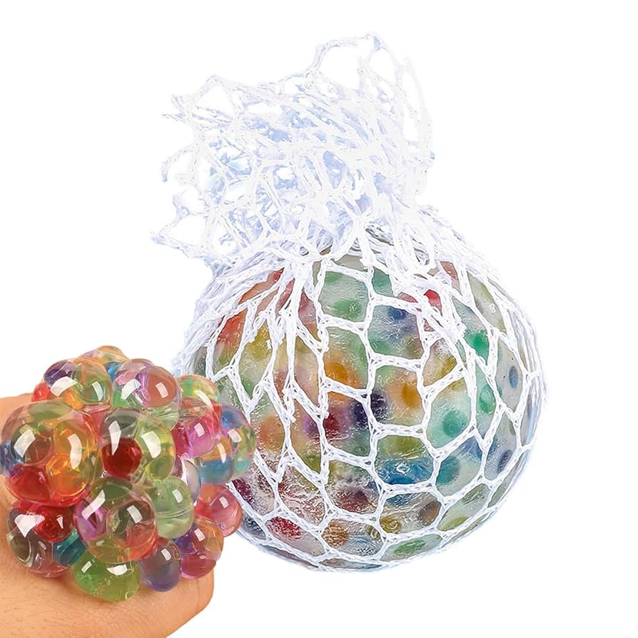 Anti Stress Squishy Mesh Rainbow Ball