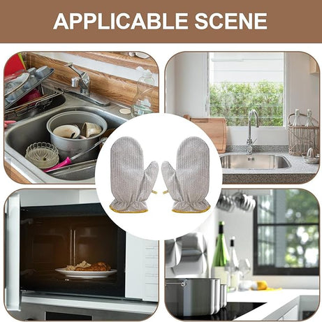 Buy 1 Get 1 Free Mesh Cutting Dish Washing Gloves With Safety Gloves Wire and Lightweight Dishwashing Supplies