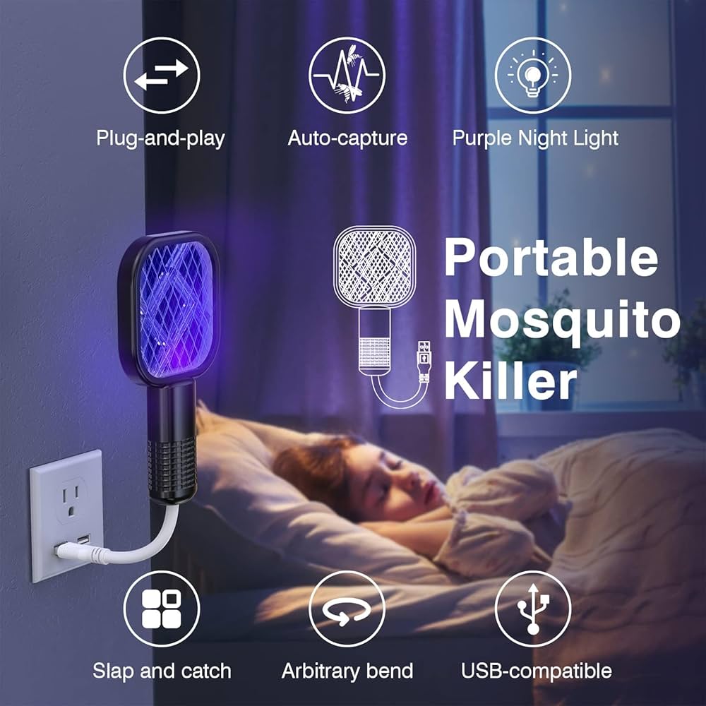 Portable and USB Rechargeable 2 in 1 Mini Mosquito Killer Lamp