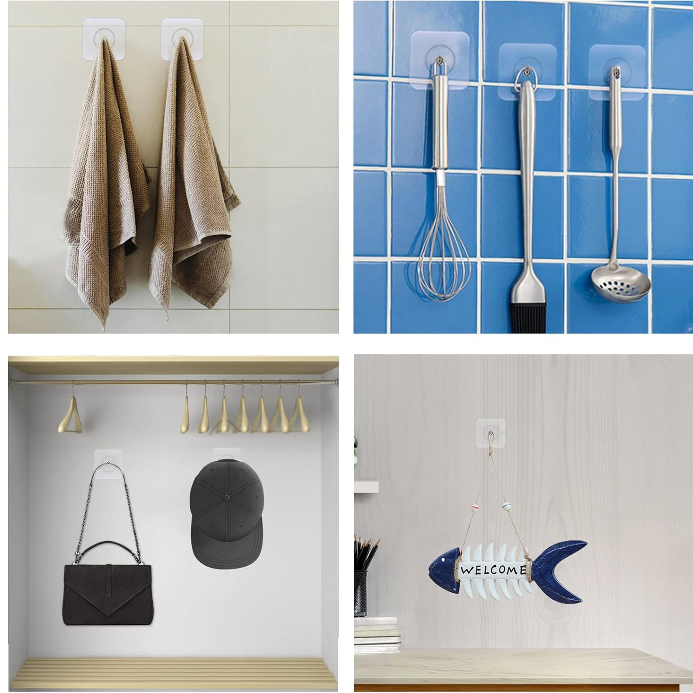 Punch Free Self Adhesive Screw Wall Hook For Home and Outdoor Use