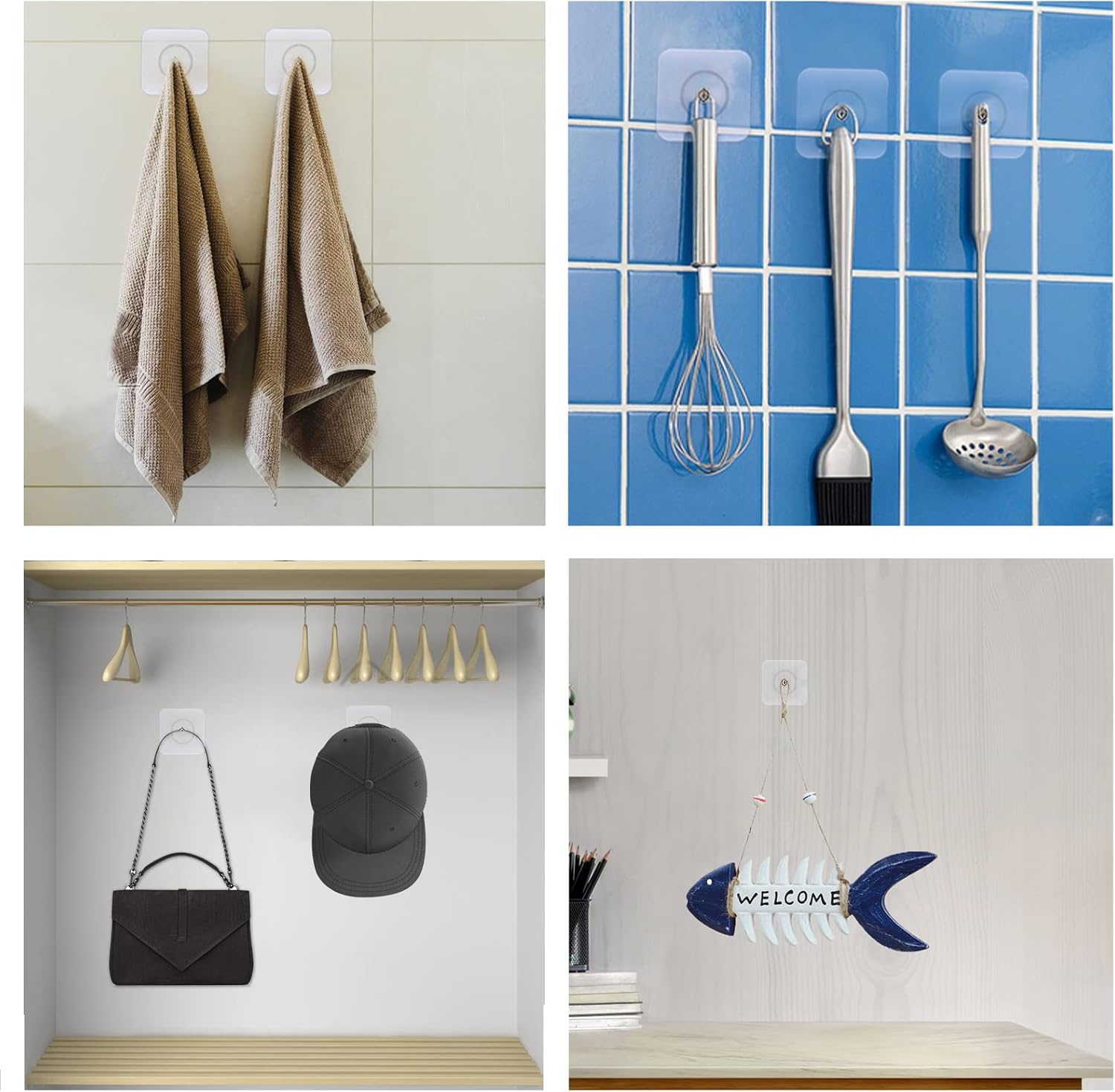 Punch Free Self Adhesive Screw Wall Hook For Home and Outdoor Use