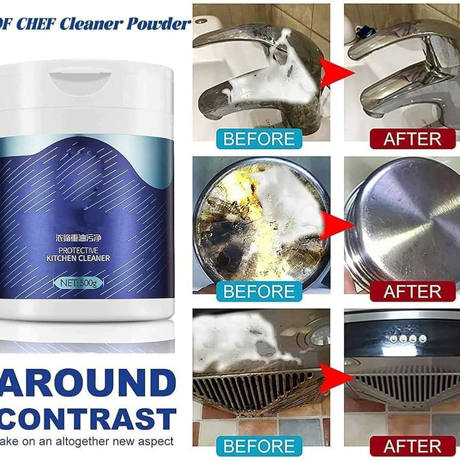 Mof Chef Heavy Duty Kitchen Oil Stain Cleaning Powder