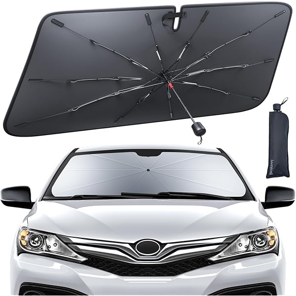 Black ABS Plastic Foldable Universal Car Windshield Sunshade Umbrella for Car Windshield