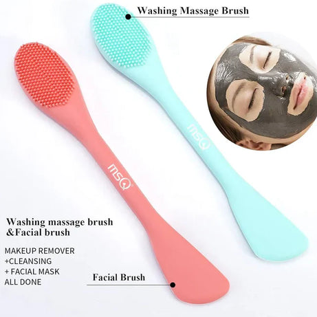 Double-ended Silicone Face Mask Brush and Silicone Facial Mud Mask Applicator