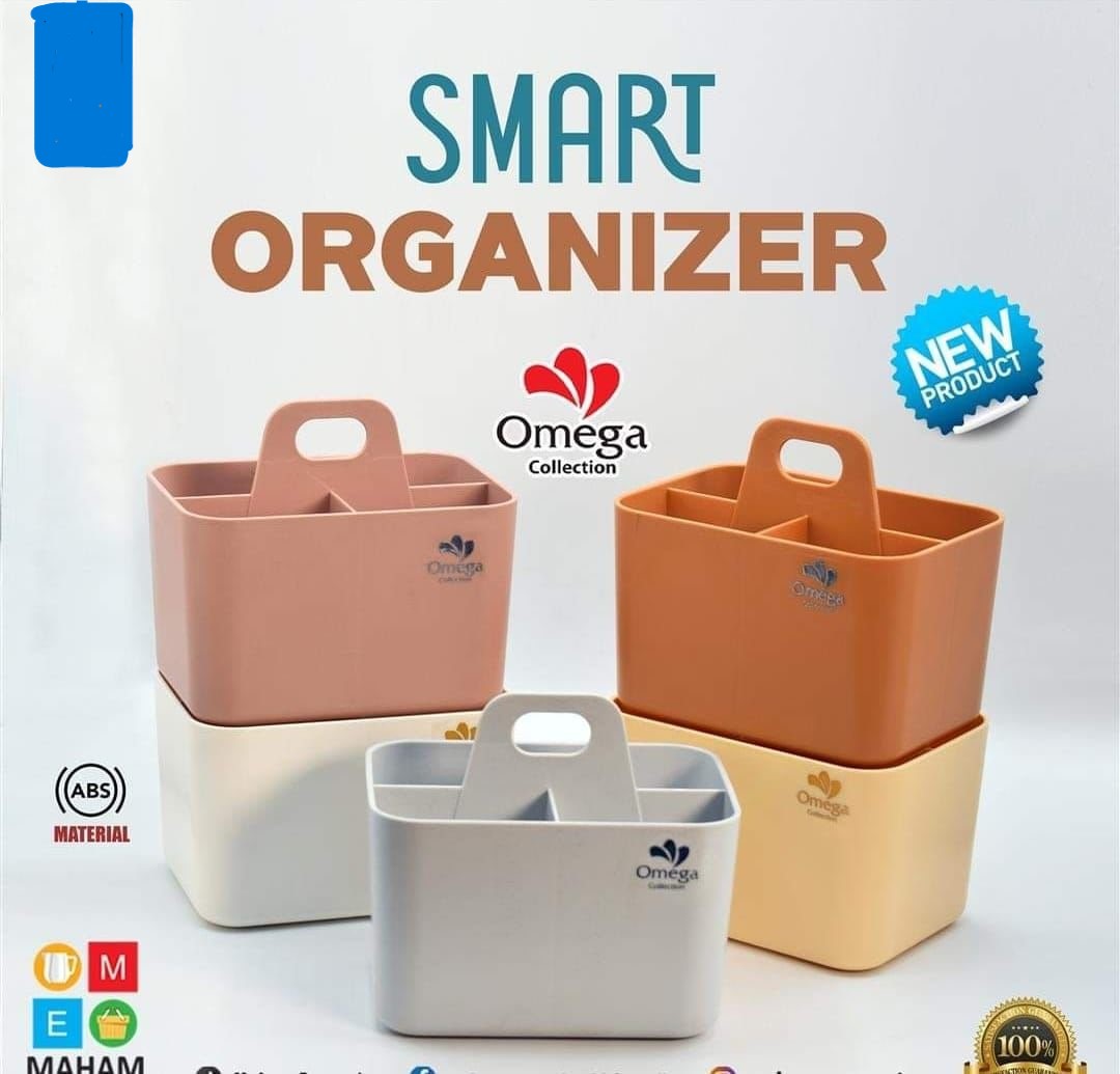 Multi Purpose Plastic Versatile Smart Storage Holder Organizer Box with 2 Partitions For Home and Outdoor Use