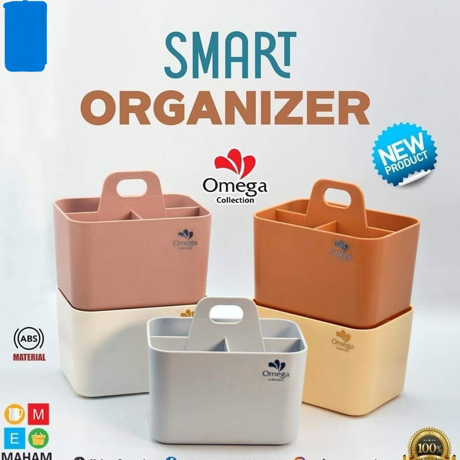 Multi Purpose Plastic Versatile Smart Storage Holder Organizer Box with 2 Partitions For Home and Outdoor Use