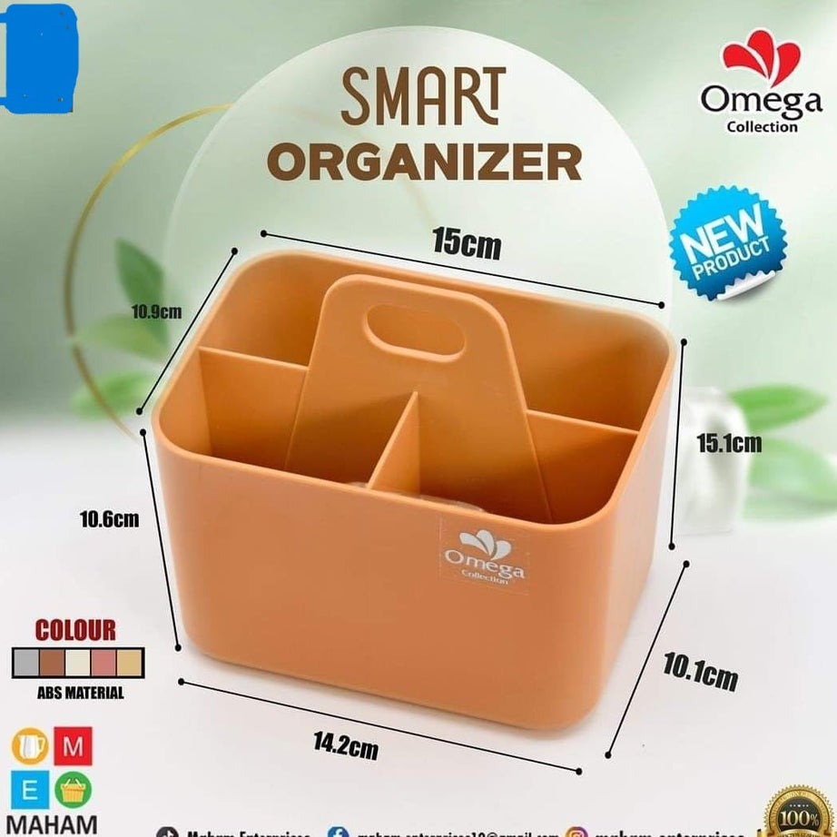 Multi Purpose Plastic Versatile Smart Storage Holder Organizer Box with 2 Partitions For Home and Outdoor Use