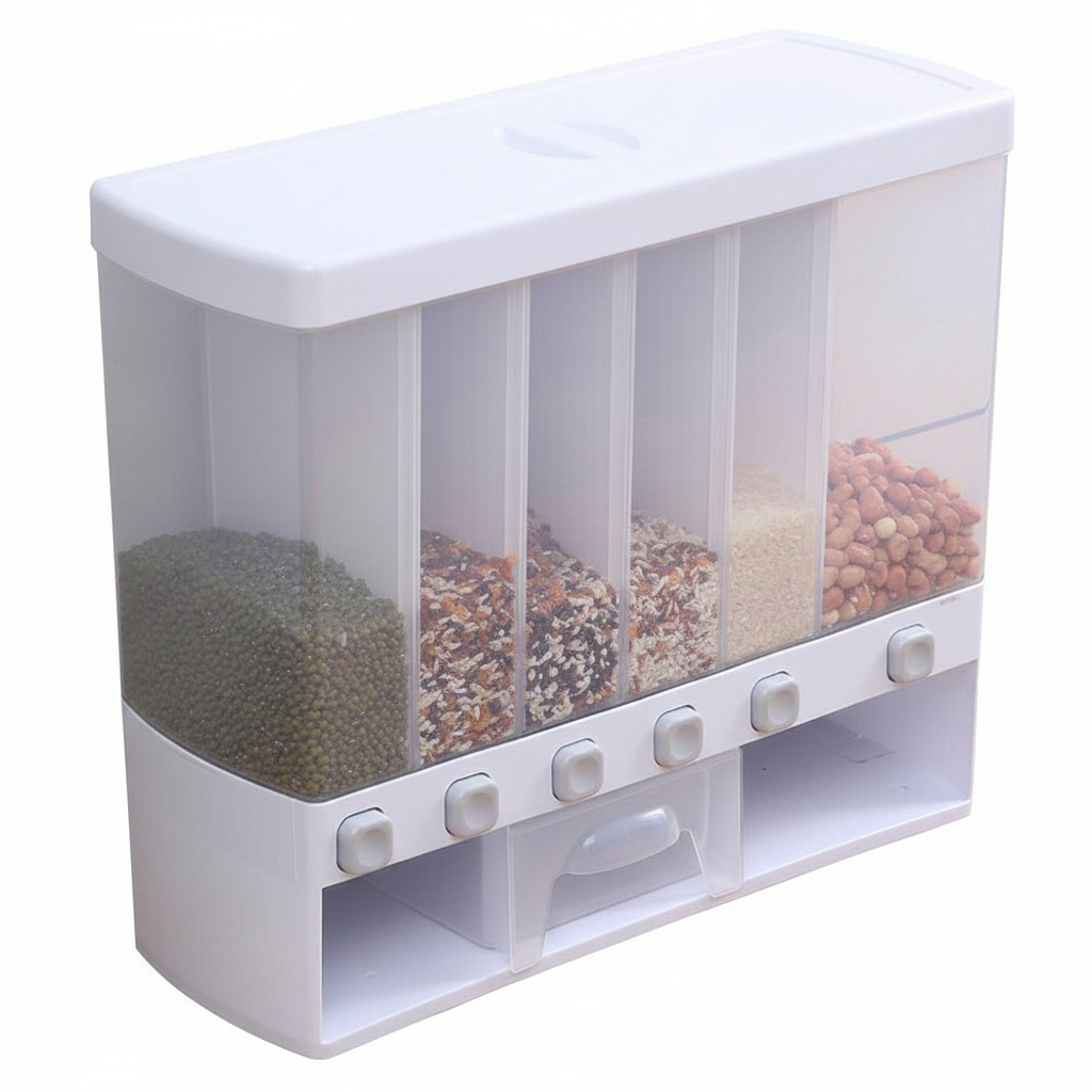 Wall Mounted 10 kg Rice Bucket & Pulse Dispenser Rs 3999