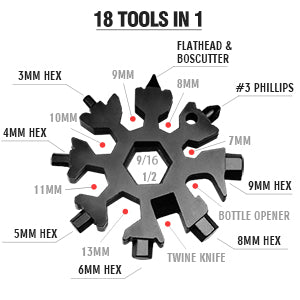 18 in 1 Snowflake Multi Tool