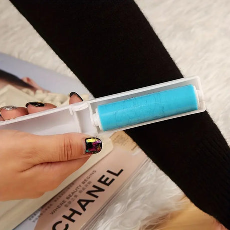 (Pack of 3) Mini Pocket Compact and Portable Lint Roller with Washable Refill
