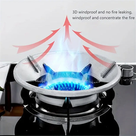 Stainless Steel Gas Stove Saver Windproof Cover Burner Stand