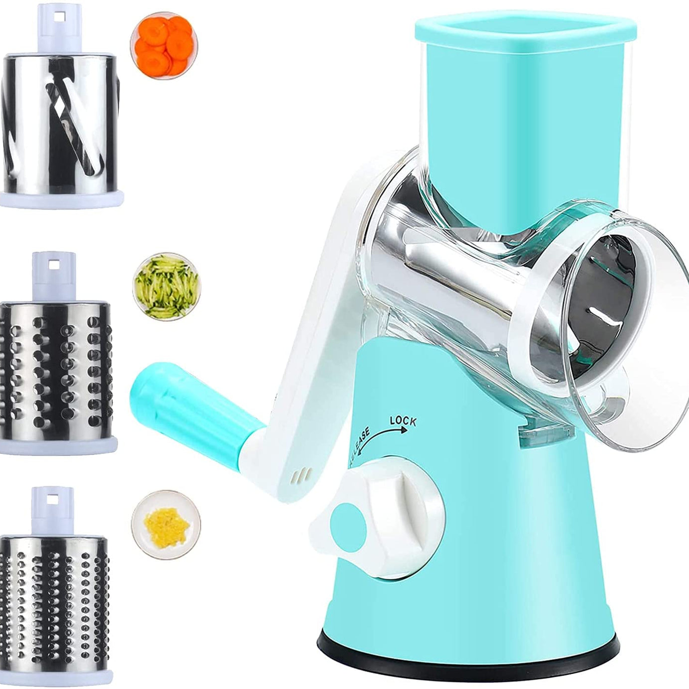 Multifunctional Manual Vegetable Spiral Slicer Cutter with Premium Hand Rotary Grater Drum Rs 1999