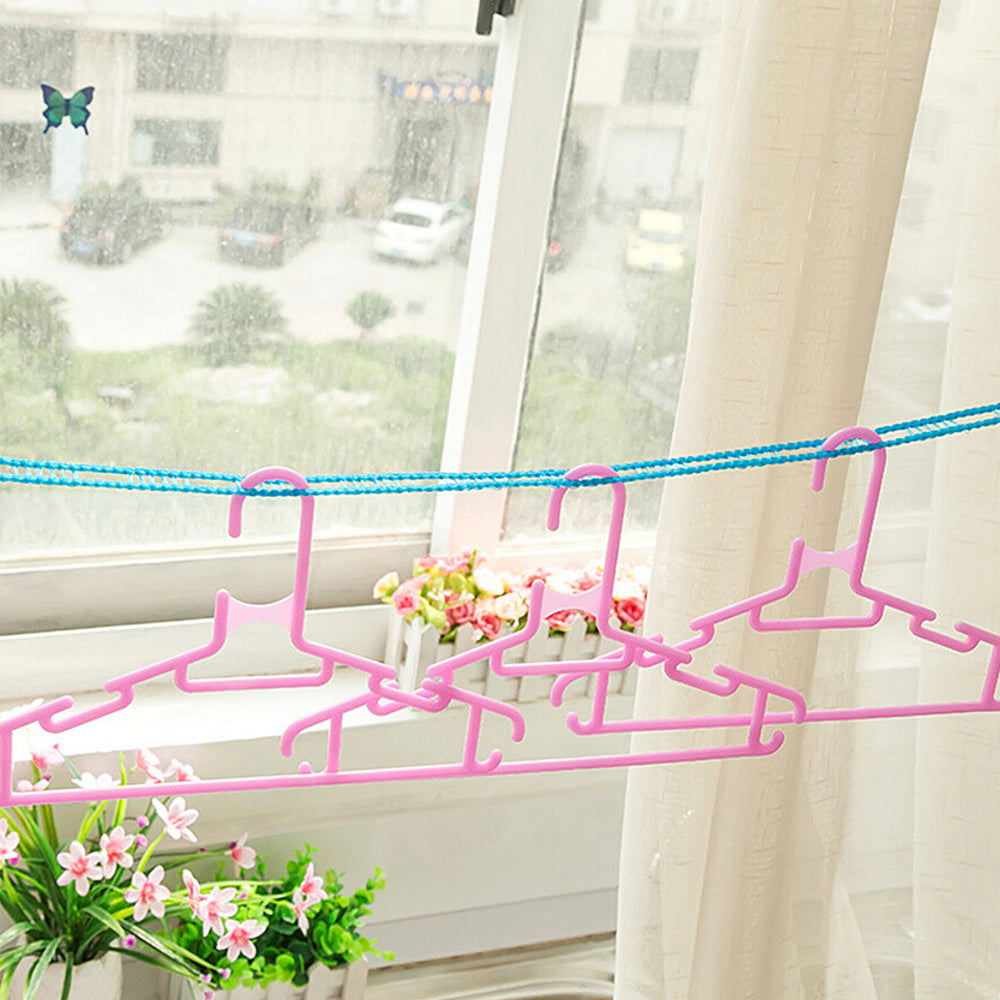Buy 3 Get 3 Free Offer 6 Pcs Wind Proof Non Slip Nylon Hanging Drying Rope Clothes washing line with full size of 5 Meters in Rs 999 - 6 Pcs