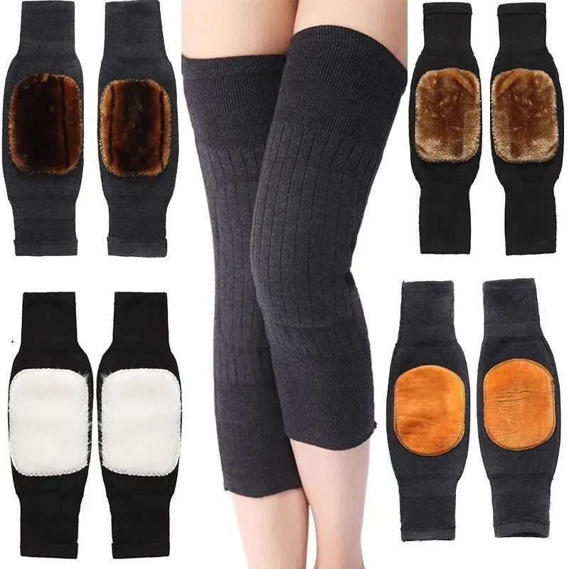 Thick Warm Wool Knee Warmer Pads – Super Elastic Knee Support Protector