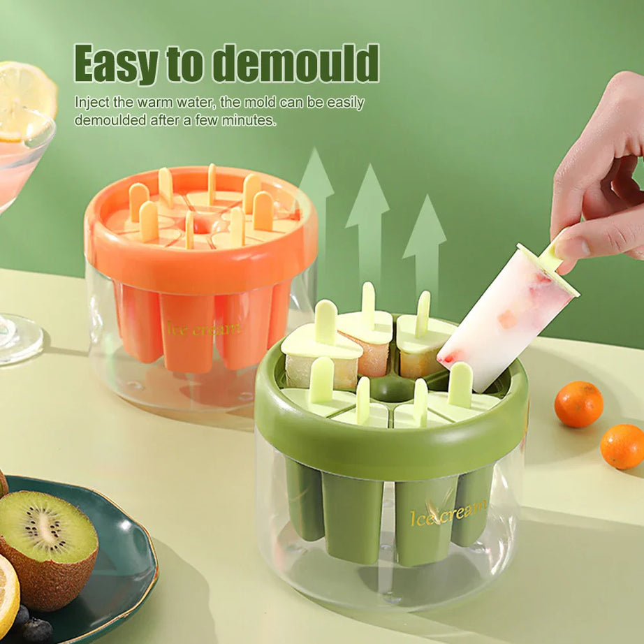 Plastics Ice Cream Mold DIY Dessert Popsicle Moulds Tray Ice Cube Maker Homemade Tools Party Supplies