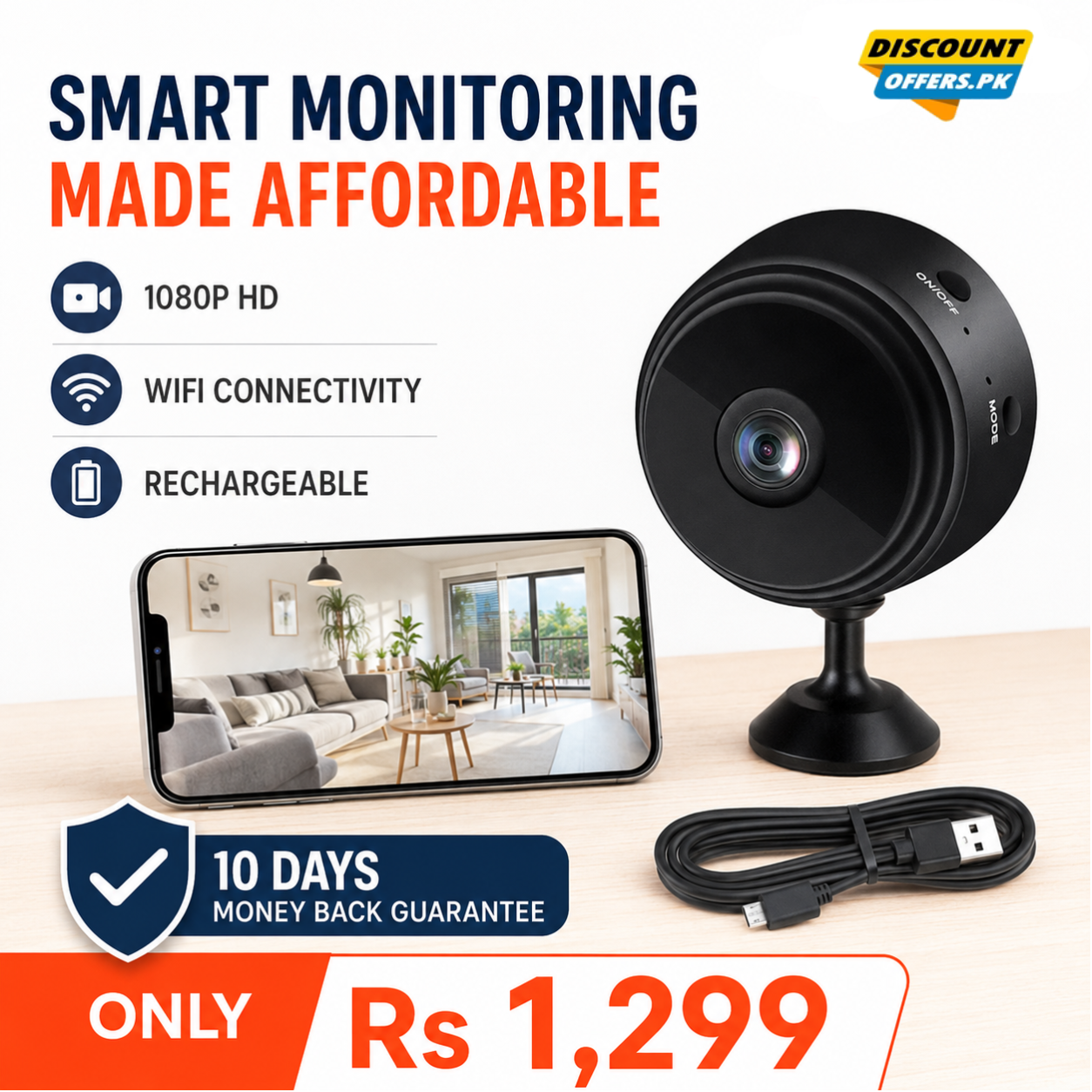 A9 Security Camera 1080P HD with Wireless monitoring