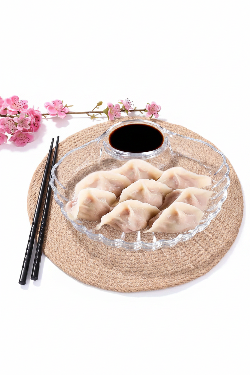 Plastic Shell Dumpling Plate – Salad & Snack Serving Bowl (Pack of 3)