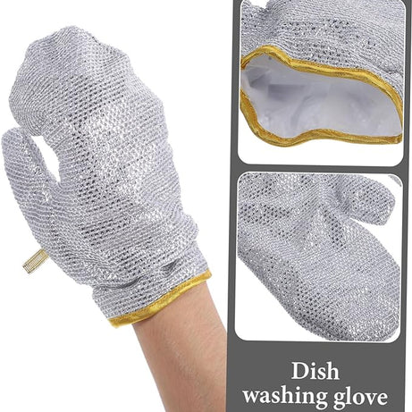 Buy 1 Get 1 Free Mesh Cutting Dish Washing Gloves With Safety Gloves Wire and Lightweight Dishwashing Supplies