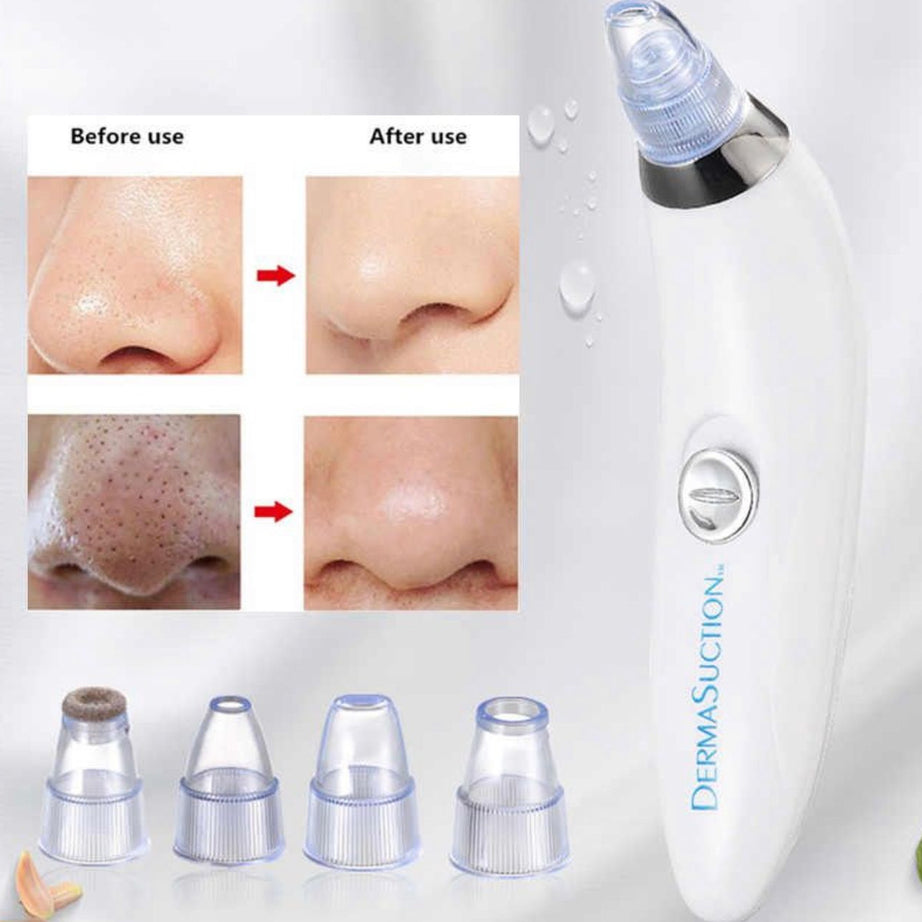 Blackhead Removal Machine Derma Suction 4 in 1 Black Head Remover Machine - Acne Pore Cleaner Vacuum Suction Tool Blackhead Removal On Nose Sucking Machine