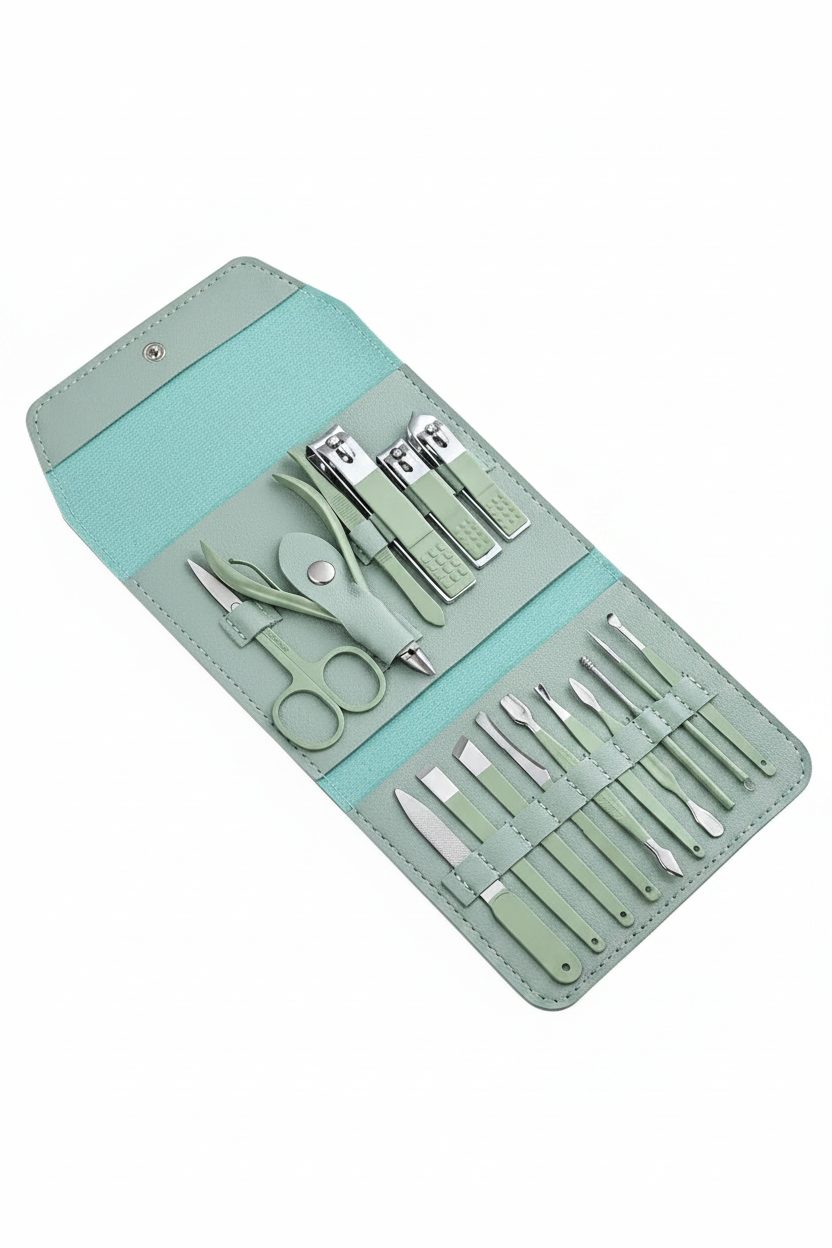Stainless Steel Professional Manicure Pedicure Grooming Nail Clipper Kit Set For Women (16 Pcs)