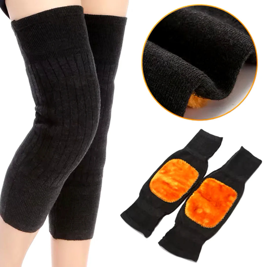 Thick Warm Wool Knee Warmer Pads – Super Elastic Knee Support Protector