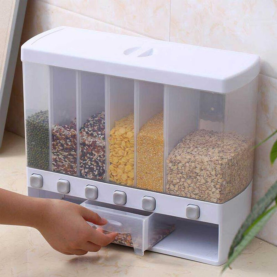 Wall Mounted 10 kg Rice Bucket & Pulse Dispenser Rs 3999