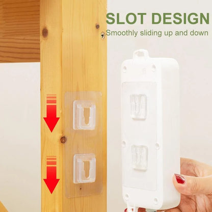 (Pack of 20) Double Sided Transparent Waterproof Self Adhesive Wall Hooks For Storage Organizer