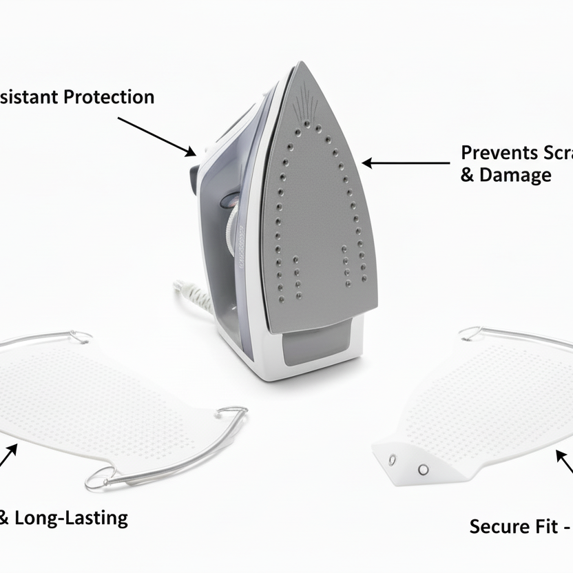 Non-Stick Iron Soleplate Cover | Iron Protector Shoe for Clothes – Heat Resistant & Fabric Safe