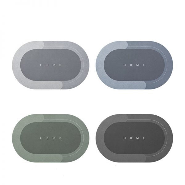 Super Absorbent Floor Mat, Memory Foam Bath Mat Absorbent Super Cozy Soft Strong Non-Slip Pvc Bathroom Rug Easy to Clean