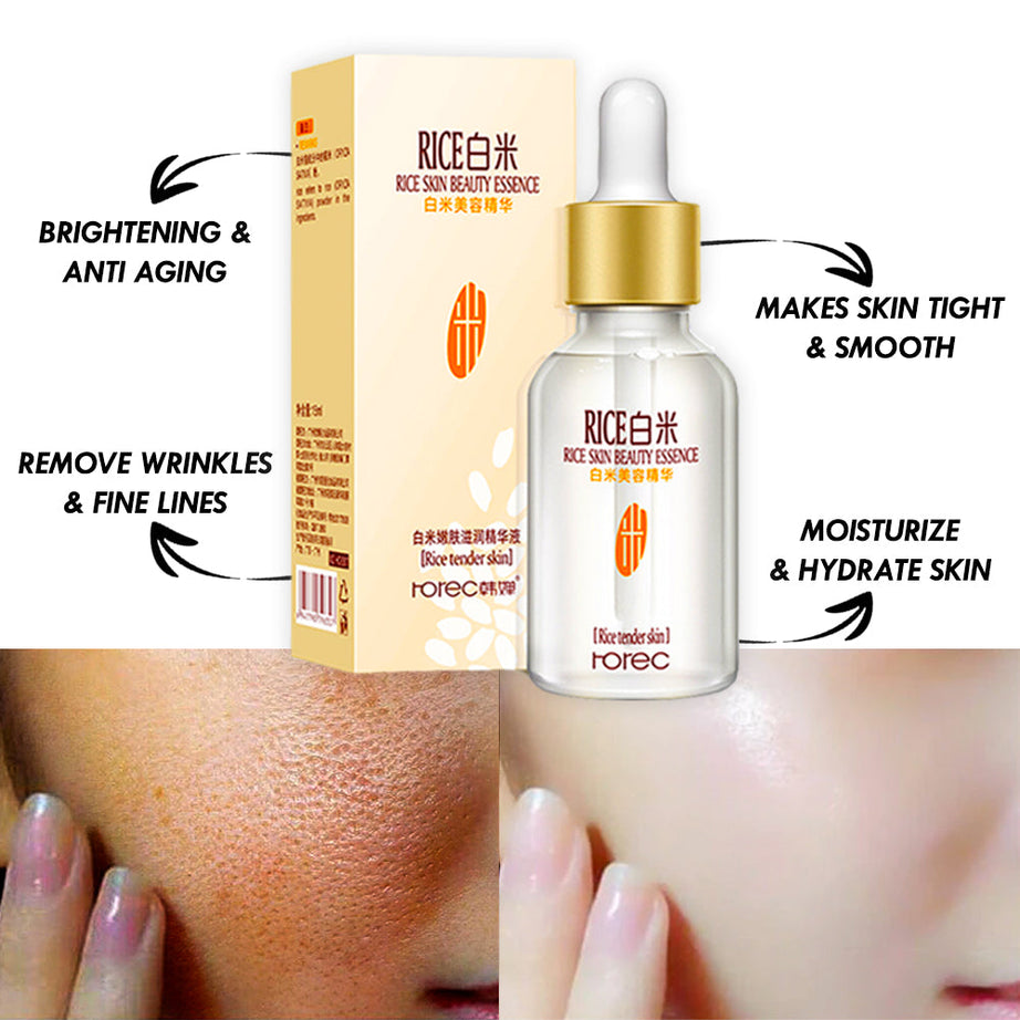 Original White Rice Skin Beauty Serum Moisturizing Anti Wrinkle Face Serum for Open Pores