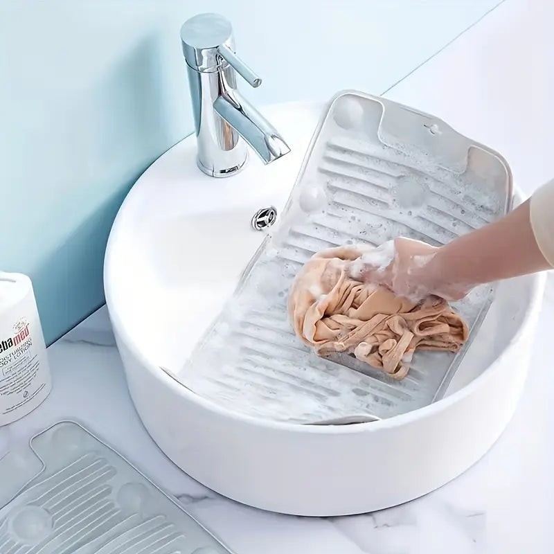 Portable Silicone Non Slip Foldable Laundry Pad Washboard Mat with Suction Cup For Home and Outdoor Use