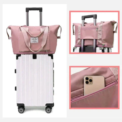 Large Capacity Folding Travel Bag Lightweight Waterproof Carry-on Luggage Bags