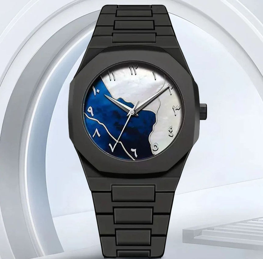 Black Classic Arabic Aura – Blue Marble Storm Edition