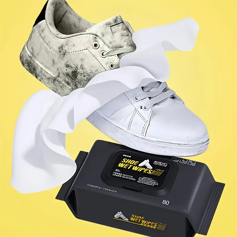 (Pack of 2) Disposable Shoe Cleaning Wet Wipes For Quick Shine
