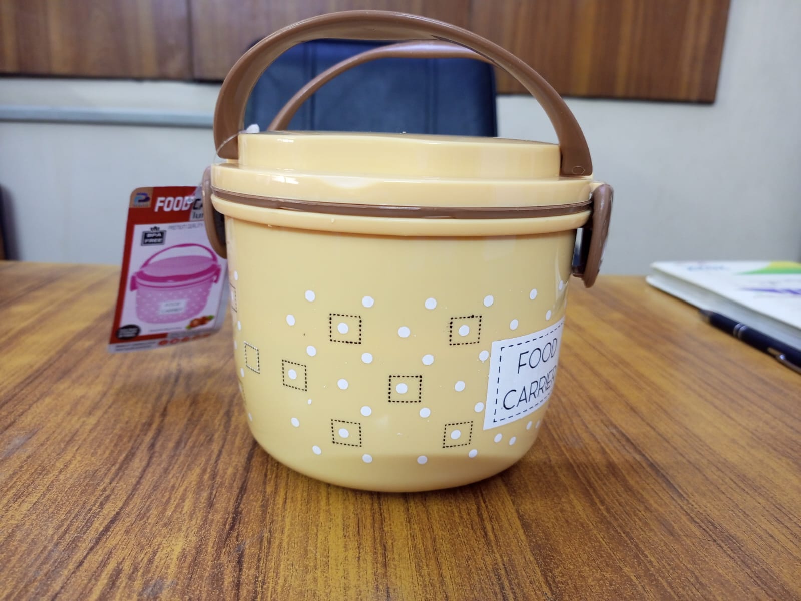 Plastic Food Career Double Layer Tiffin Lunch Box With Under Mini Steel Box for Food Storage