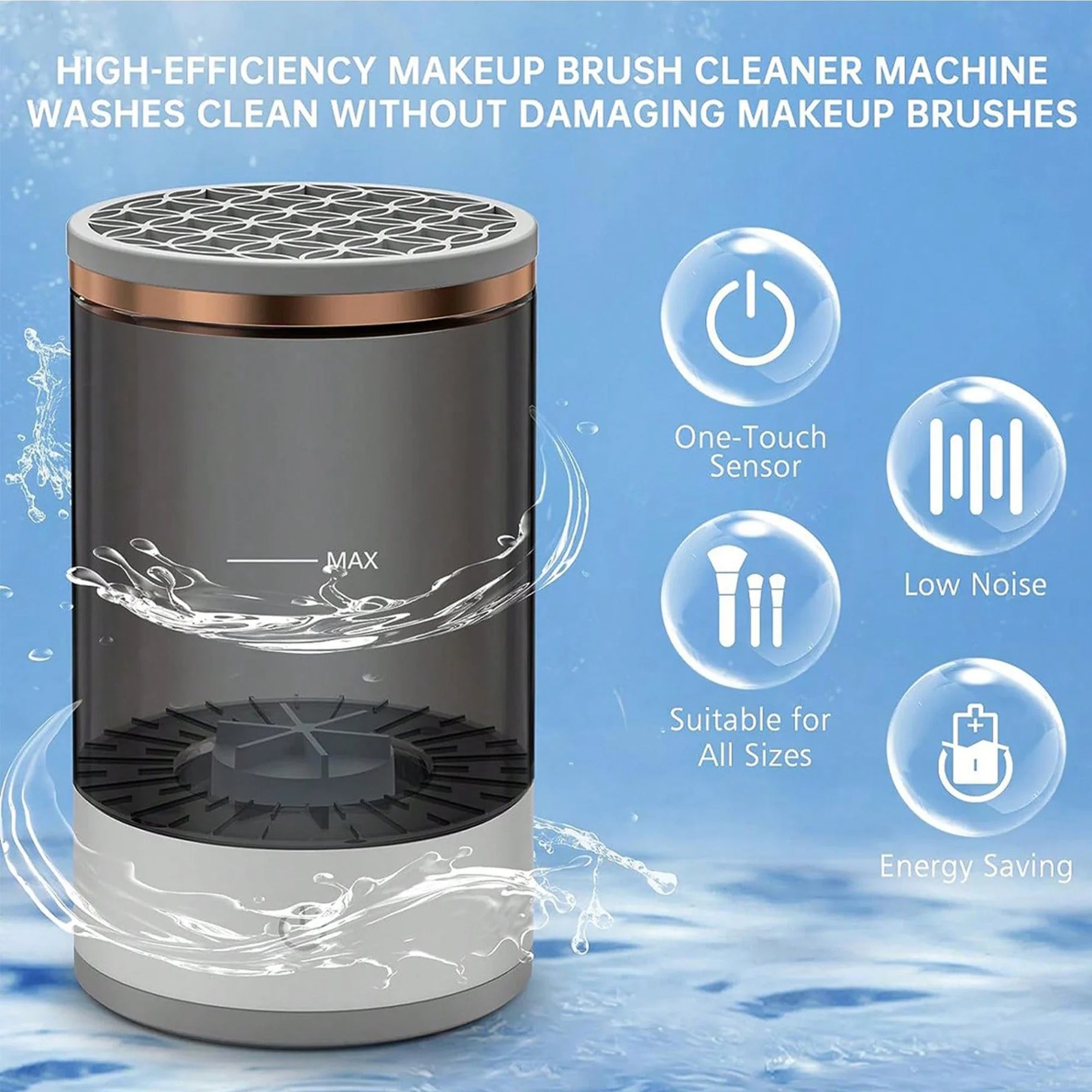 3 in 1 Automatic Rechargeable Cleaning and Drying Makeup Brush Holder Keep Your Brushes Fresh and Ready To Use