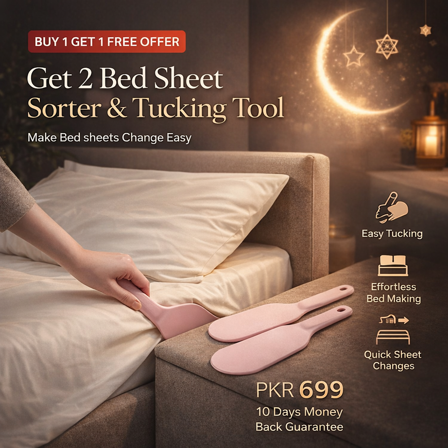 Buy 1 Get 1 Free Offer 2 Pcs Bed Sheet Sorter & Tucking Tool