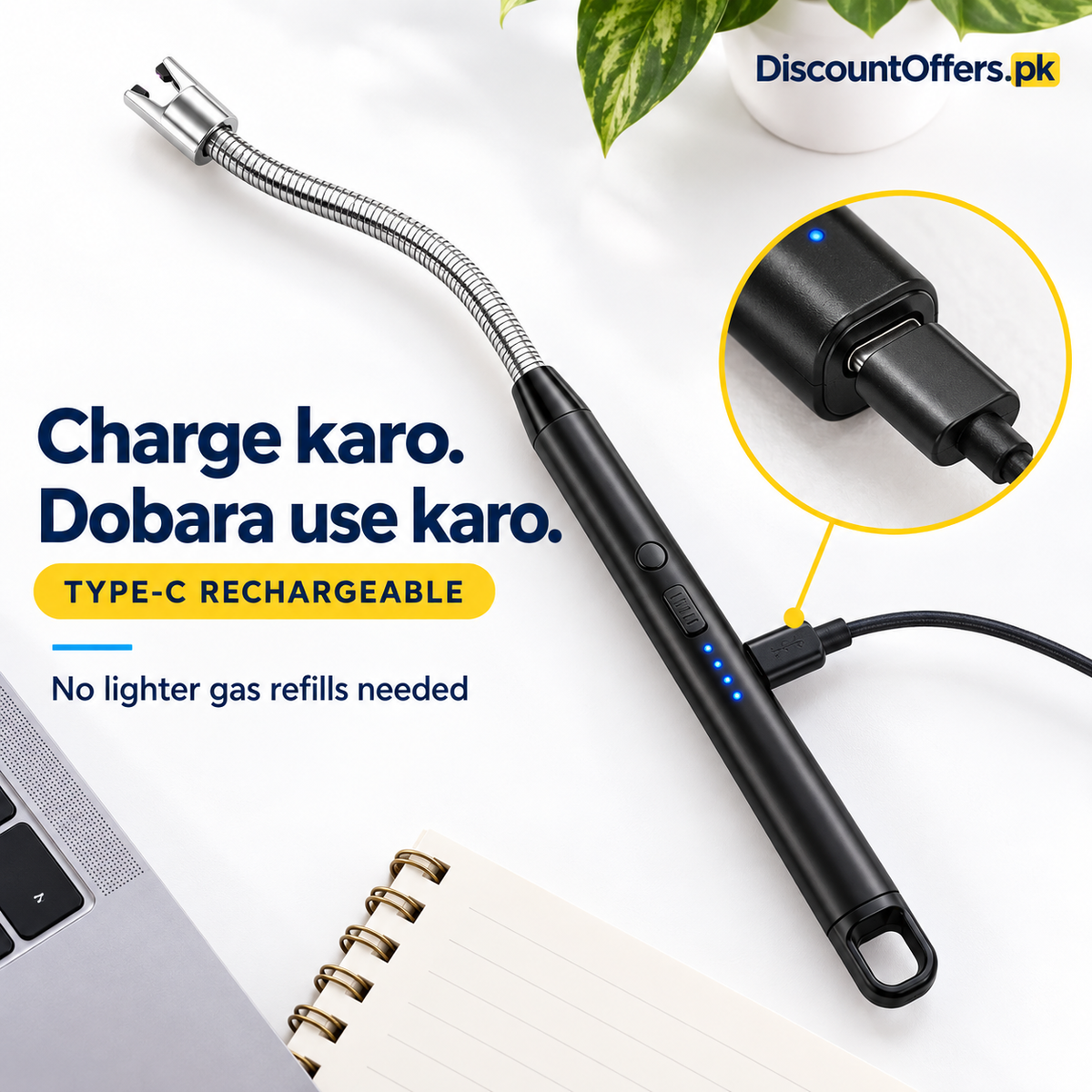 Pack of 2 USB ARC Rechargeable Lighters