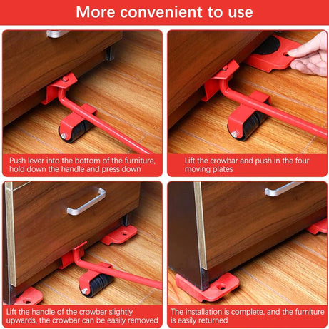 Heavy Duty Imported Furniture Mover Tool Set of 5 Pcs Lifter for Moving Your Heavy Furniture & Appliances Easily Rs 1799
