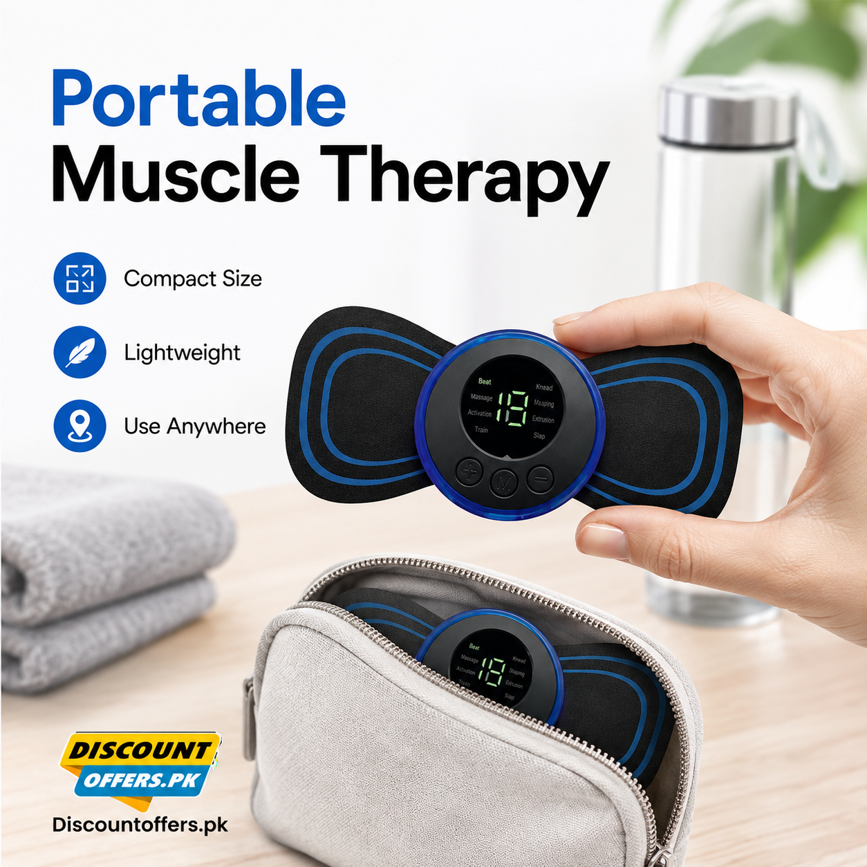 Portable EMS Mini Electric Neck Back Body Massager