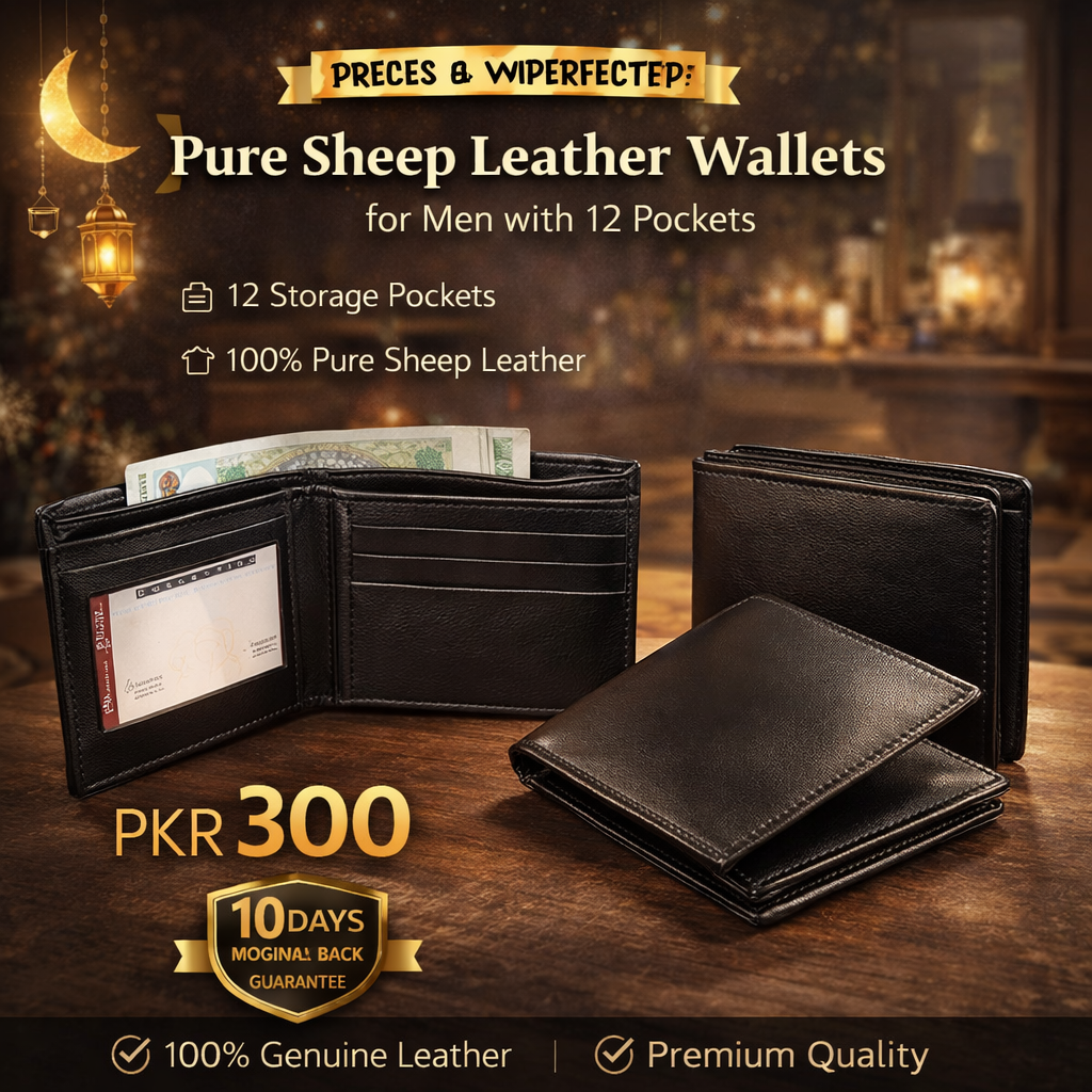11.11 Sale Pure Sheep Leather Wallets for Men with 12 Pockets