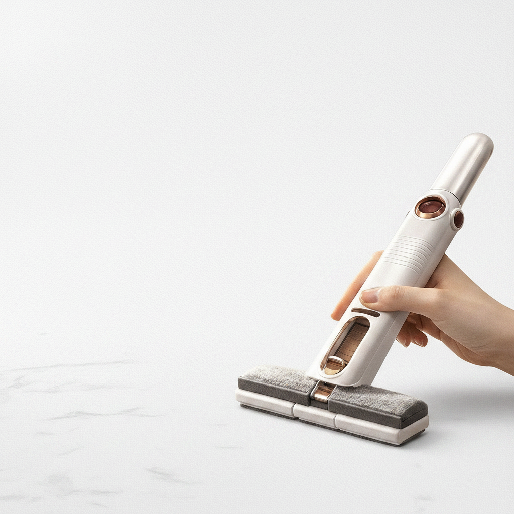 Portable & Foldable Self Squeeze Mop with Super Absorbent Cleaning Foam