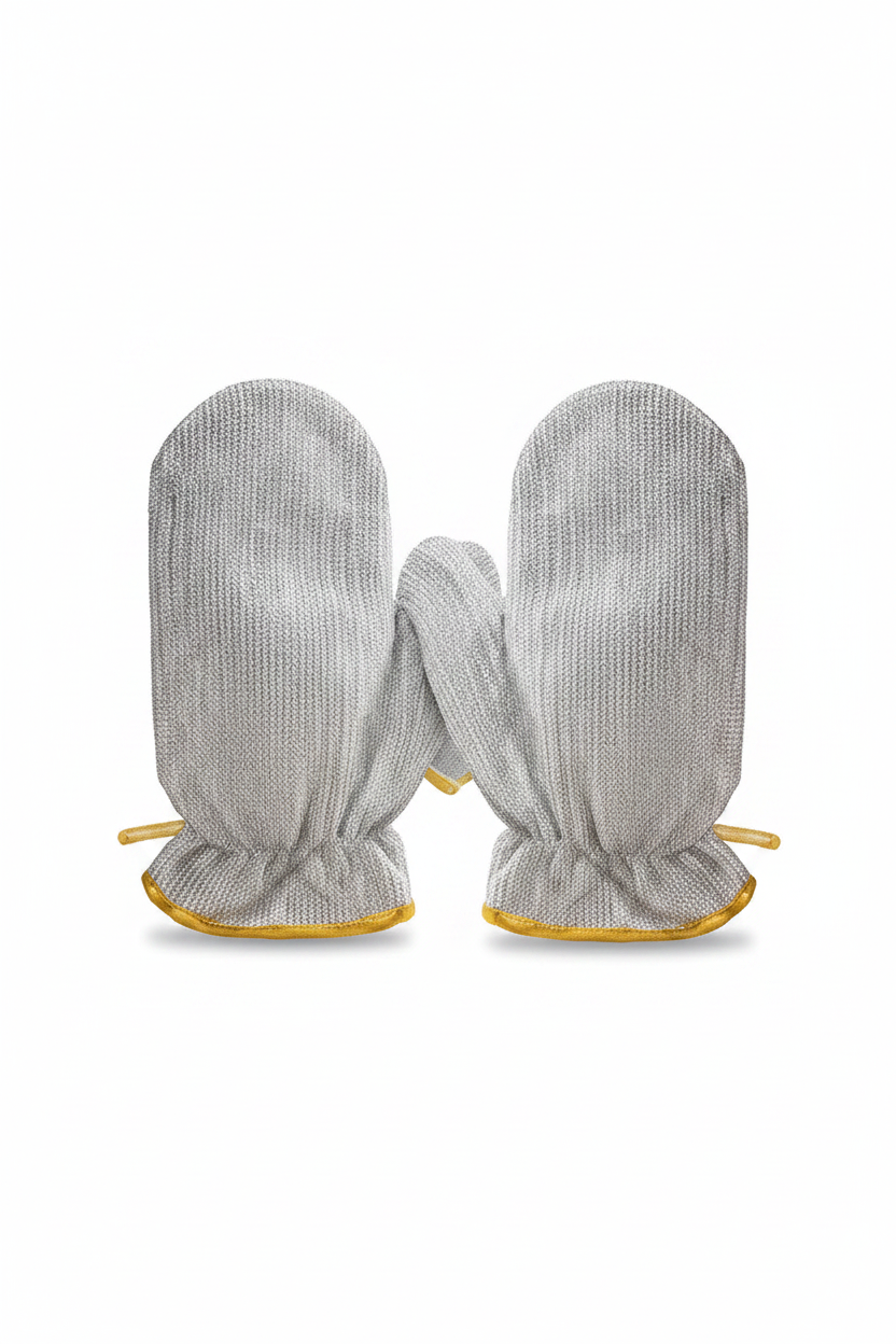 Kitchen Dish Silver Wire Cleaning Gloves