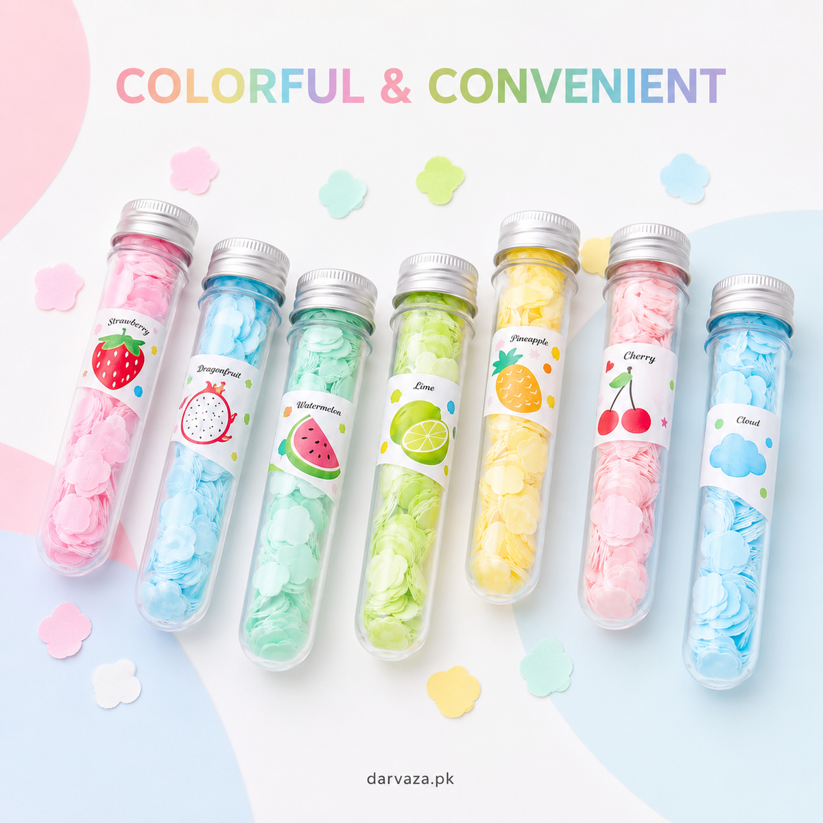 Set of 10 Disposable Mini Scented Paper Soap Tube