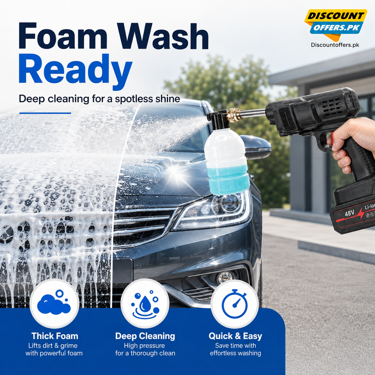 Single Battery High-Pressure Washer Gun Kit